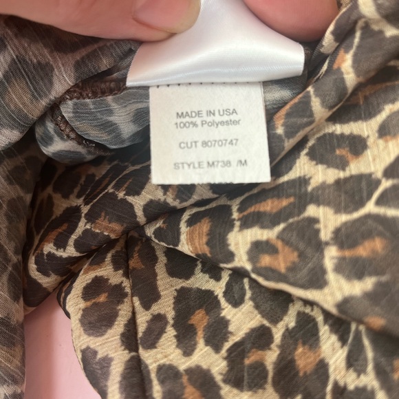 UjENA Sheer Leopard Top / Beach Coverup Medium - Picture 7 of 9